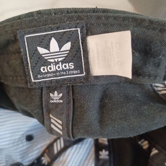 Adidas Black Embroidered Original Logo Adjustable Men's Baseball Cap Hat - Picture 6 of 6